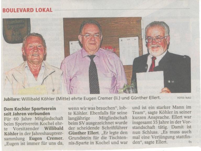 2012 - Ehrung Günther Ellert und Eugen Cremer