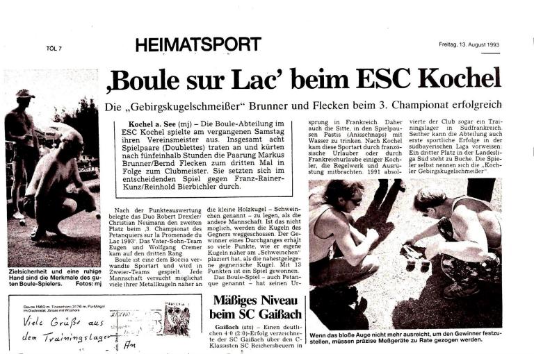 1993 - Vereinsmeisterschaft