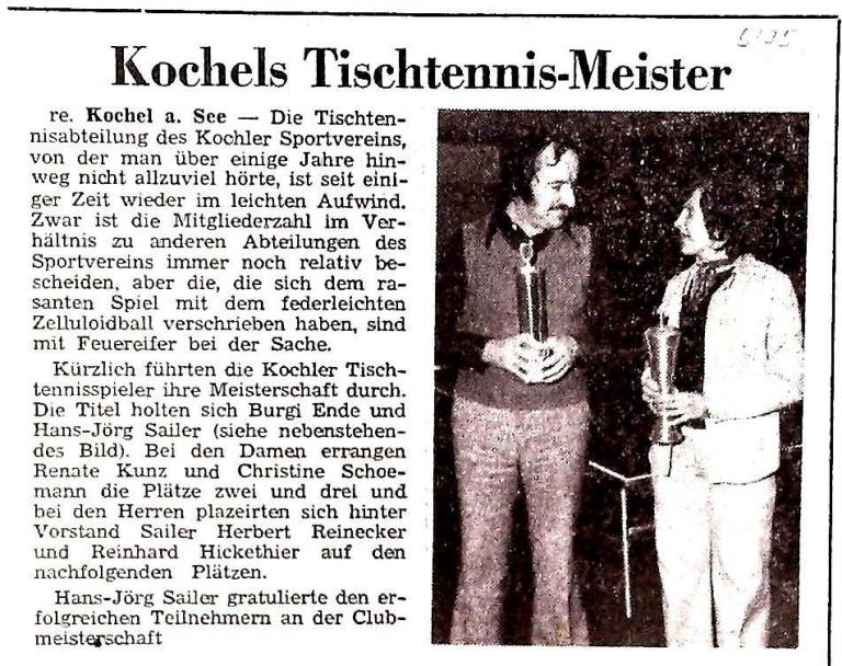 1975 - Vereinsmeisterschaft