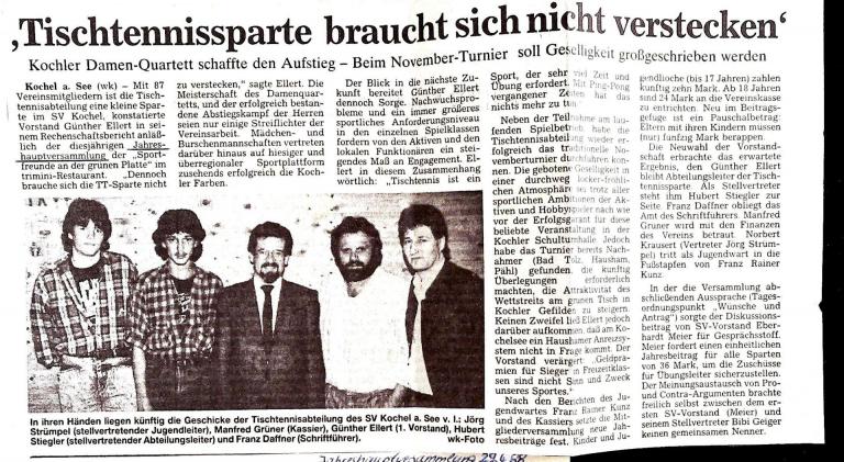 1988 - Jahreshauptversammlung