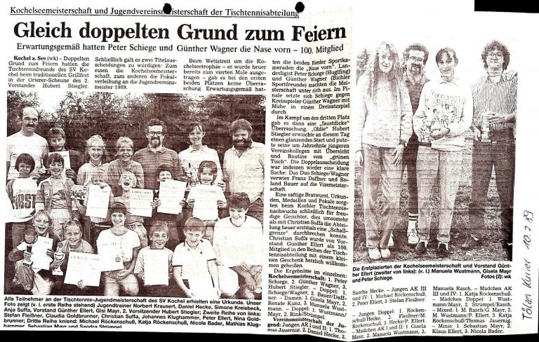 1989 - Vereinsmeisterschaft