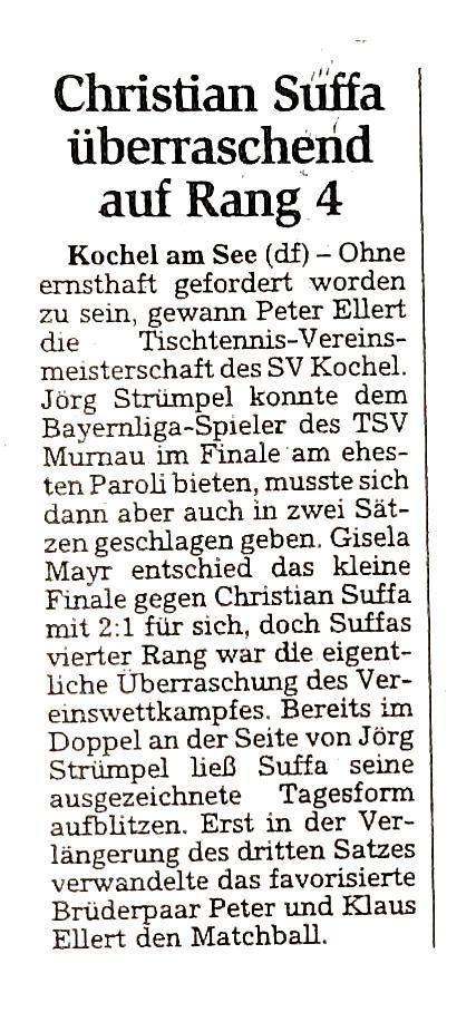 2001 - Vereinsmeisterschaft